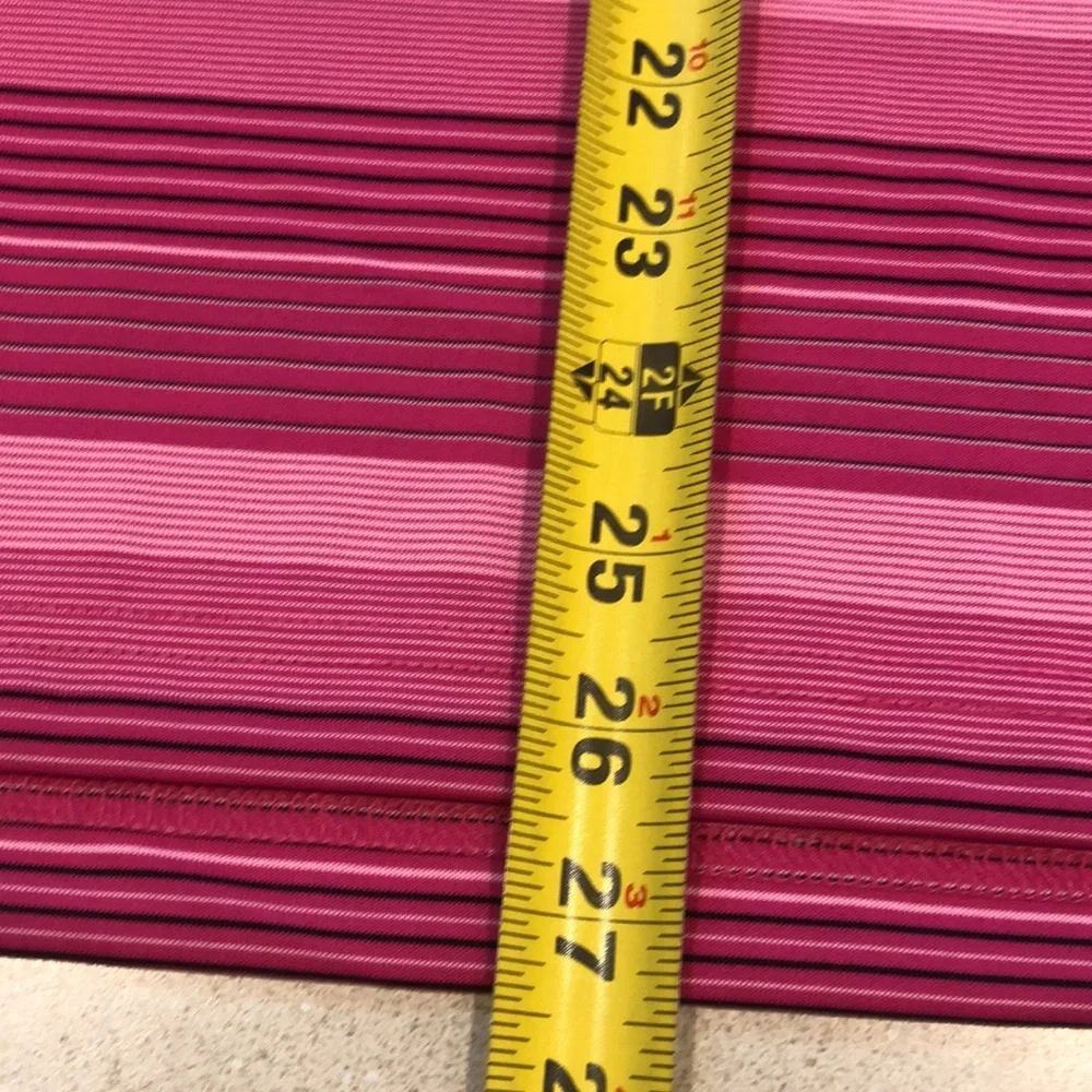 PGA TOUR PRO SERIES MENS STRIPED POLO SHIRT PINK SIZE MEDIUM NEW WITH TAGS - Picture 10 of 11